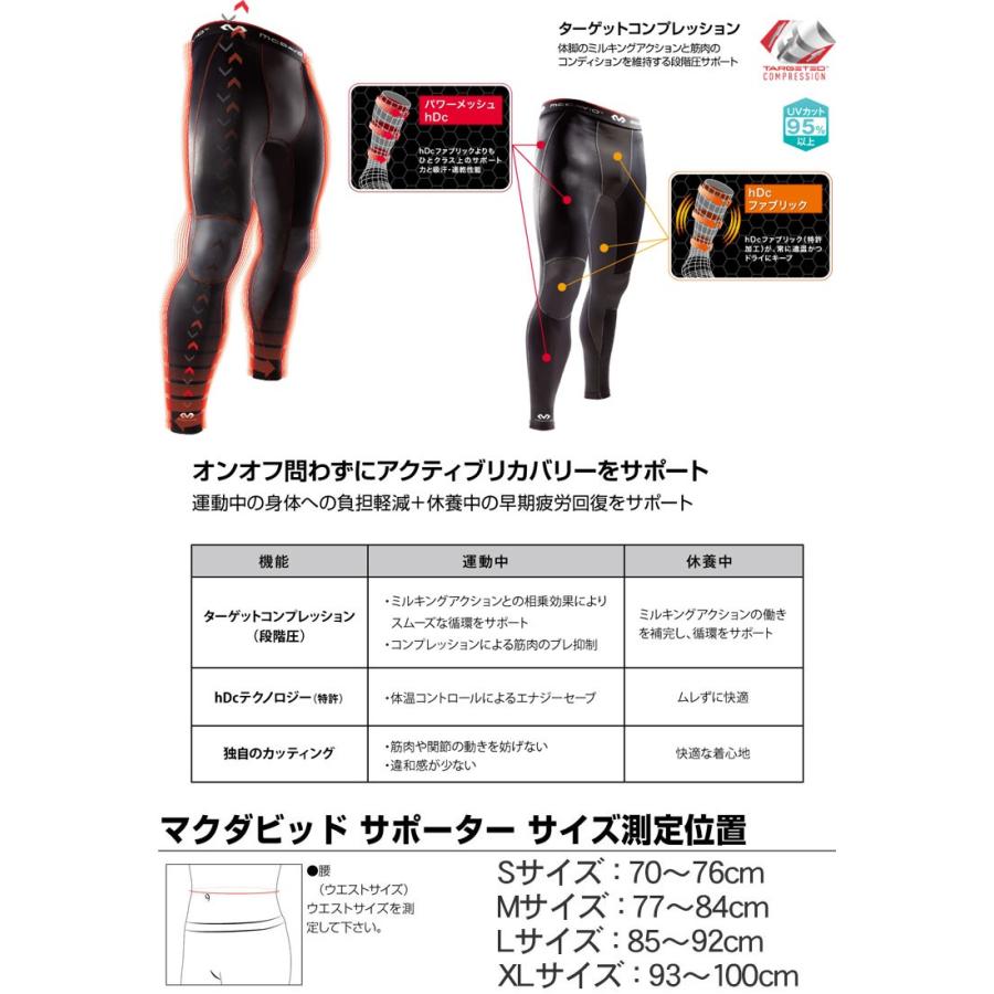 マクダビッド アクティブリカバリーロングタイツ メンズ コンプレッション UVカット McDavid 8810 返品不可 | McDavid | 02