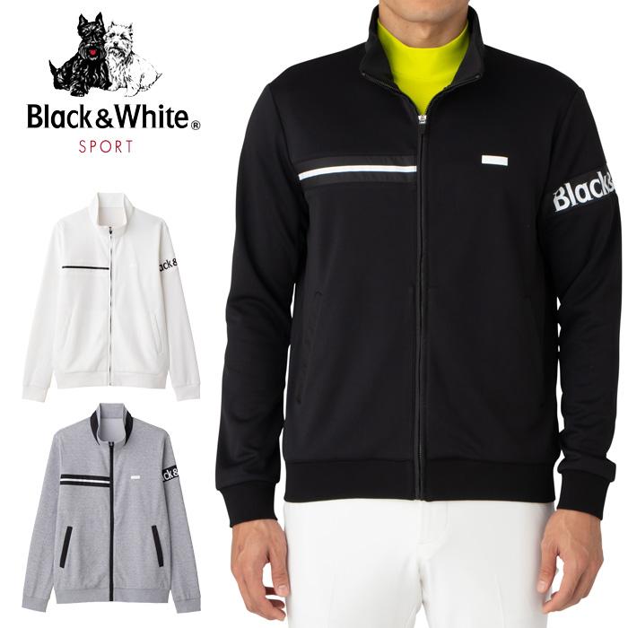 ブラック＆ホワイト ゴルフ スウェットブルゾン メンズ 春夏 ゴルフ