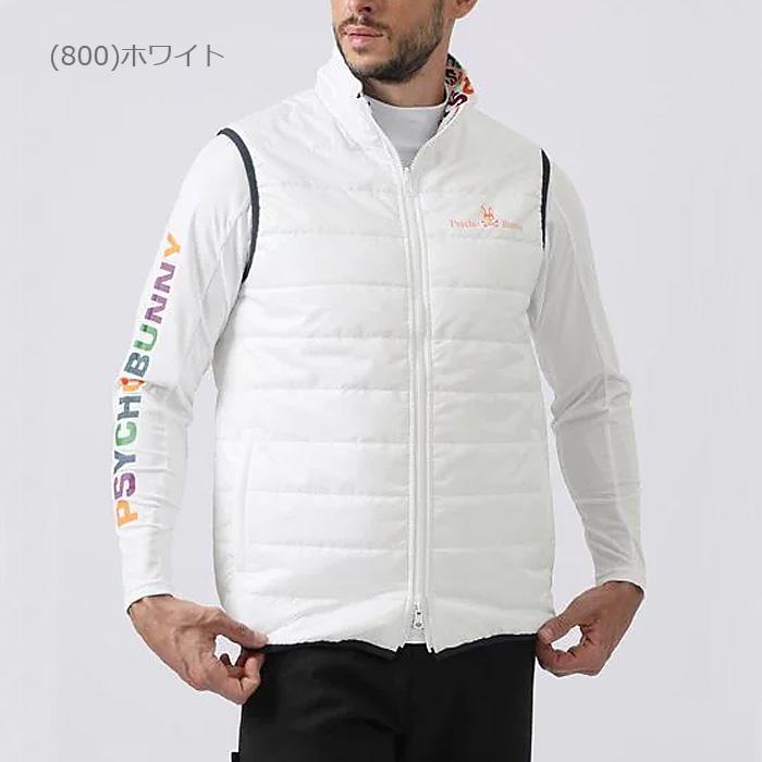 サイコバニーゴルフ サーモライト リバーシブル ベスト メンズ 2022秋冬 ゴルフウェア GF002 