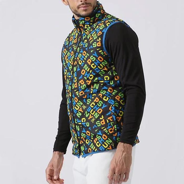 サイコバニーゴルフ サーモライト リバーシブル ベスト メンズ 2022秋冬 ゴルフウェア GF002 