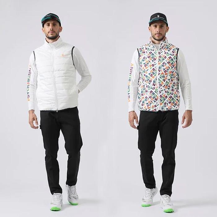 サイコバニーゴルフ サーモライト リバーシブル ベスト メンズ 2022秋冬 ゴルフウェア GF002 