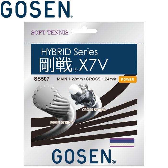 【ポイント10倍】 ゴーセン 軟式テニスストリングス ガット 剛戦X7V SS507-RB｜szone