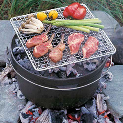 キャプテンスタッグ ダッチオーブン用角型焼きアミ270 脚付き M5704 アウトドア 調理器具 焼き網 CAPTAIN STAG | CAPTAIN STAG | 02