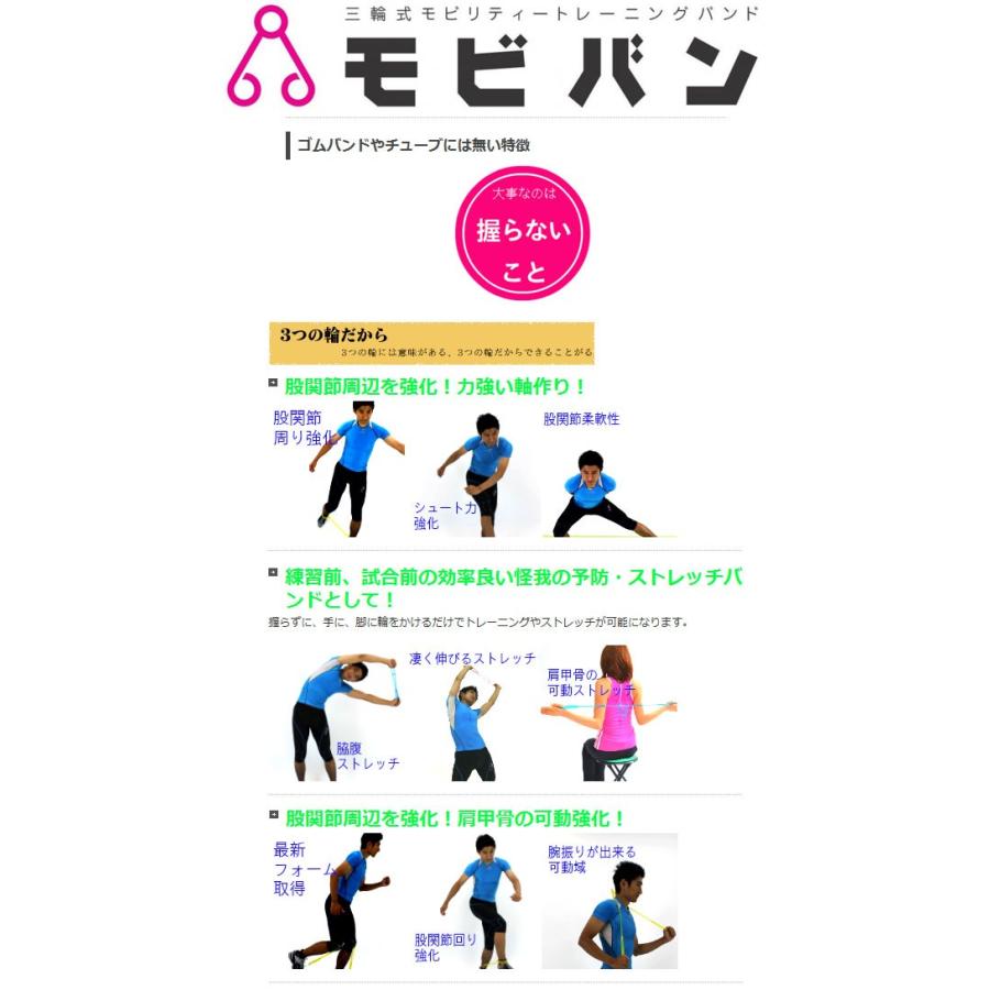 ストレッチ・インナーマッスル強化に モビバンアスリート ランニング＆サッカーモデル(2.0kg) トレーニングバンド MVA010 | ブランド登録なし | 03