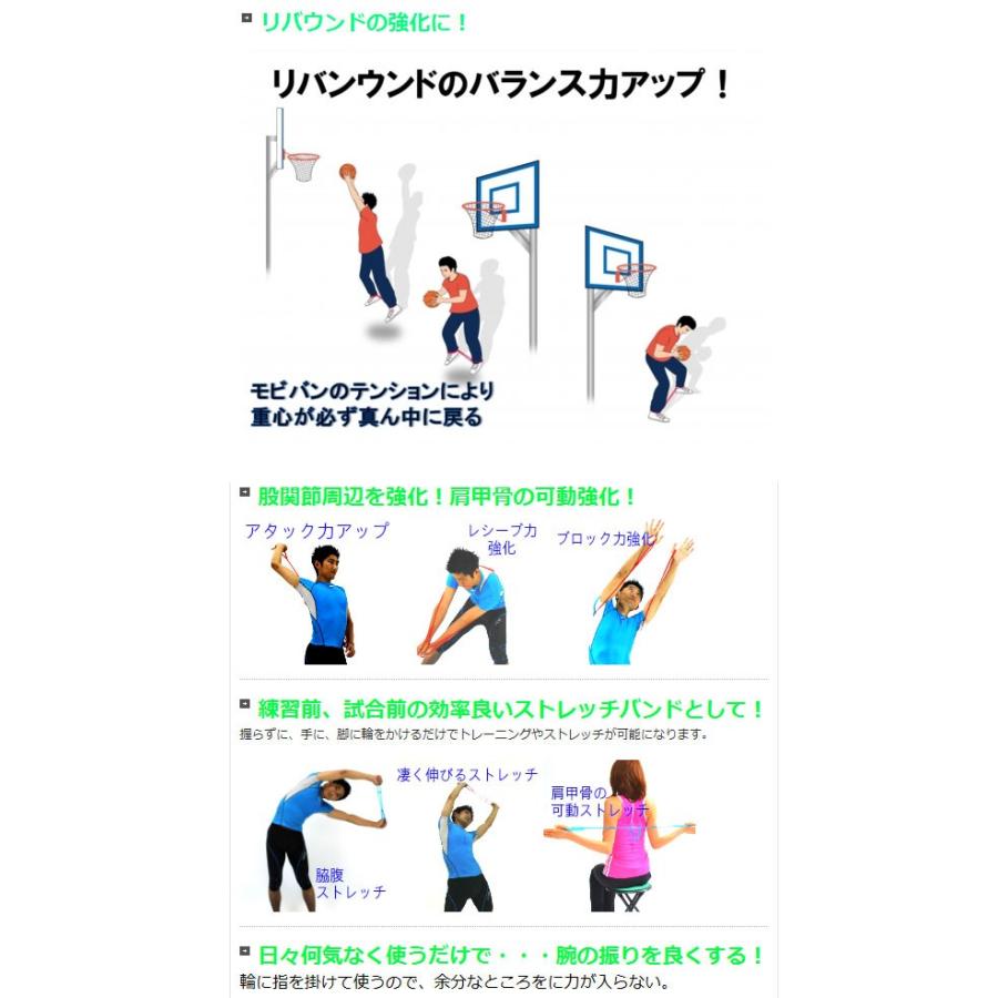 ストレッチ・インナーマッスル強化に モビバンアスリート バスケット＆バレーモデル(2.0kg) トレーニングバンド MVA011 | ブランド登録なし | 02
