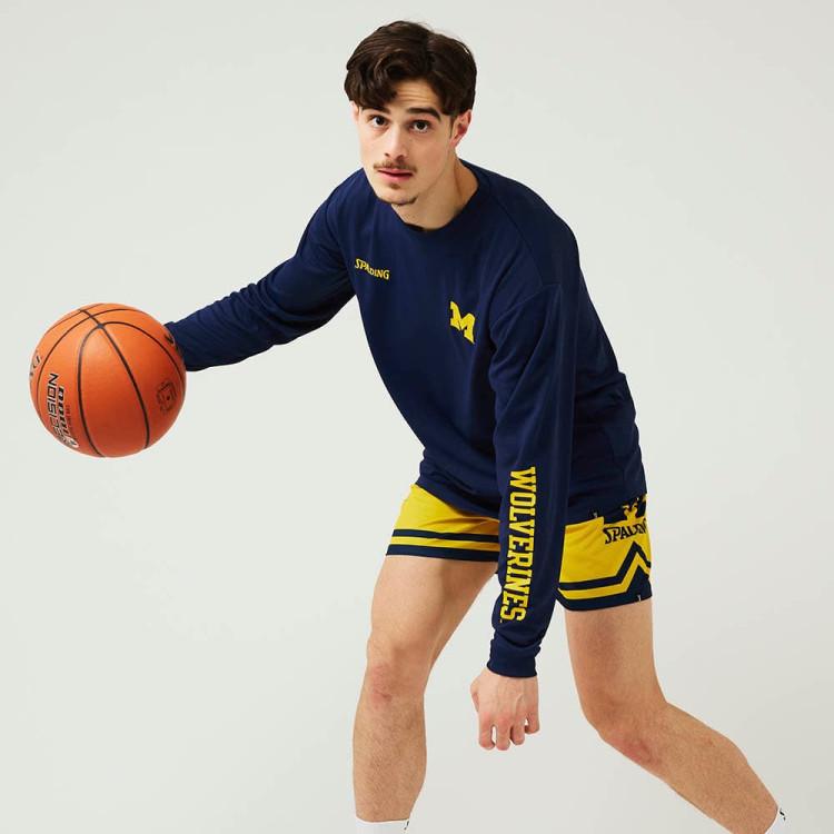 新品M⭐️ 水玉 海外限定 スリムロングスリーブ Tシャツ Ramu SPALDING（スポルディング） BASKETBALL ロングスリーブTシャツ
