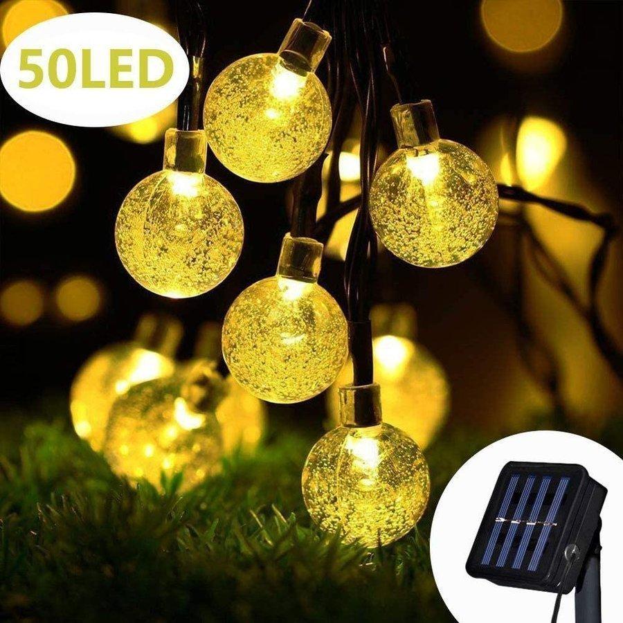 ソーラー LED ストリングライト イルミネーションライト 50電球 7M  