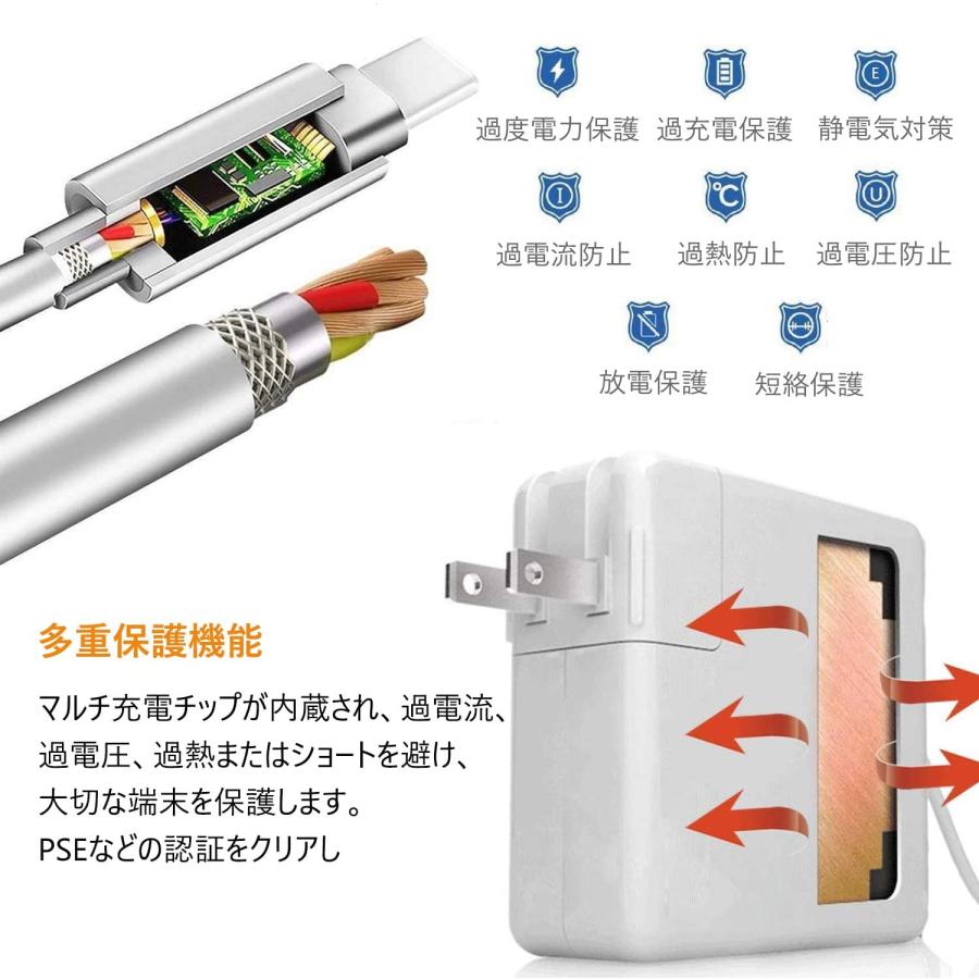 96W 電源アダプタ 急速 USB-C PD対応 急速充電器 Type C AC充電器 MacBook Pro/任天堂 Switch 対応など 互換電源アダプター USB C to USB｜szss｜04