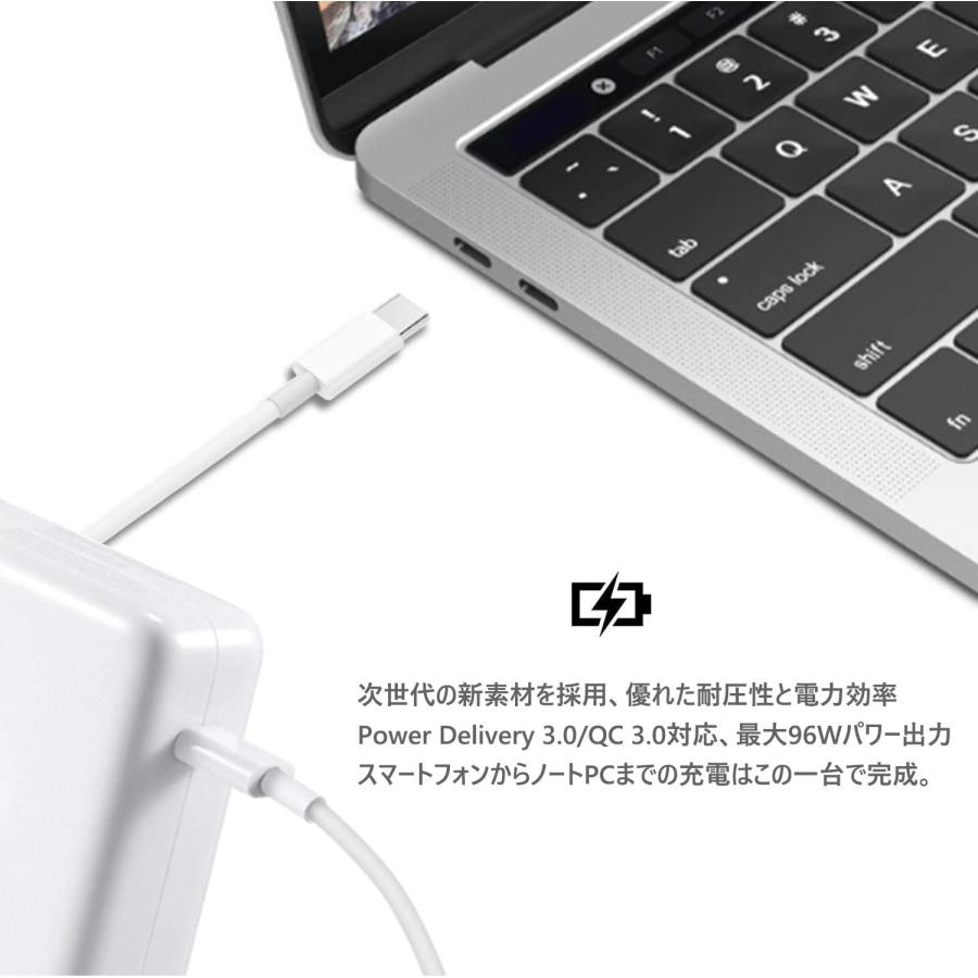 96W 電源アダプタ 急速 USB-C PD対応 急速充電器 Type C AC充電器 MacBook Pro/任天堂 Switch 対応など 互換電源アダプター USB C to USB｜szss｜07