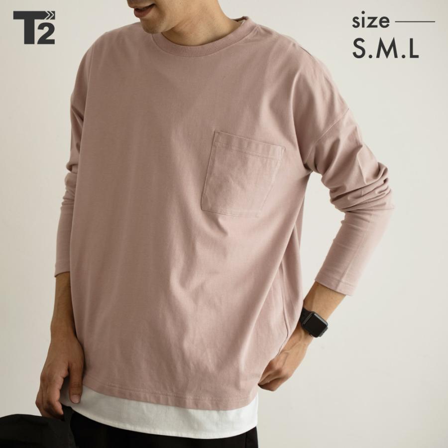 長袖 Tシャツ レディース メンズ 重ね着風 レイヤード ロンt ビッグシルエット 親子 ペアルック ユニセックス 家族 おそろい T2 ティーツー T 0142a T 2 通販 Yahoo ショッピング