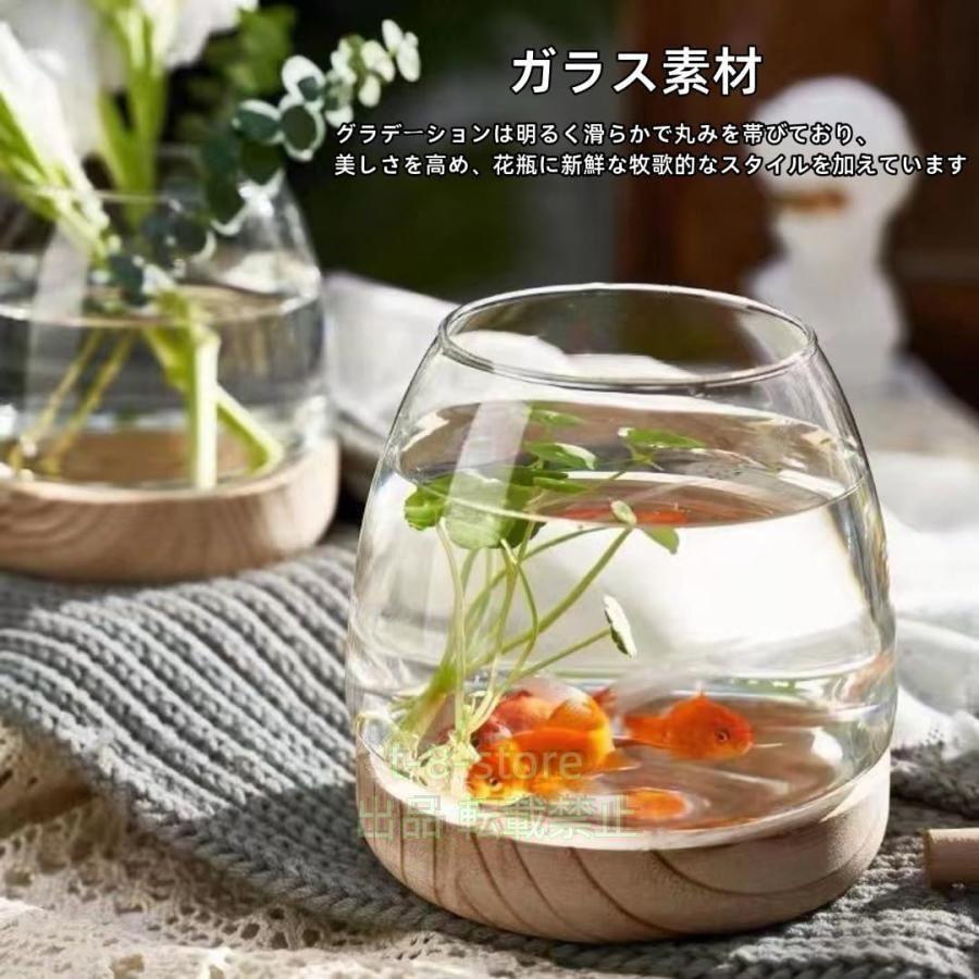 金魚鉢ガラス丸金魚水槽小さいメダカ水槽飼育水槽メダカ鉢観葉