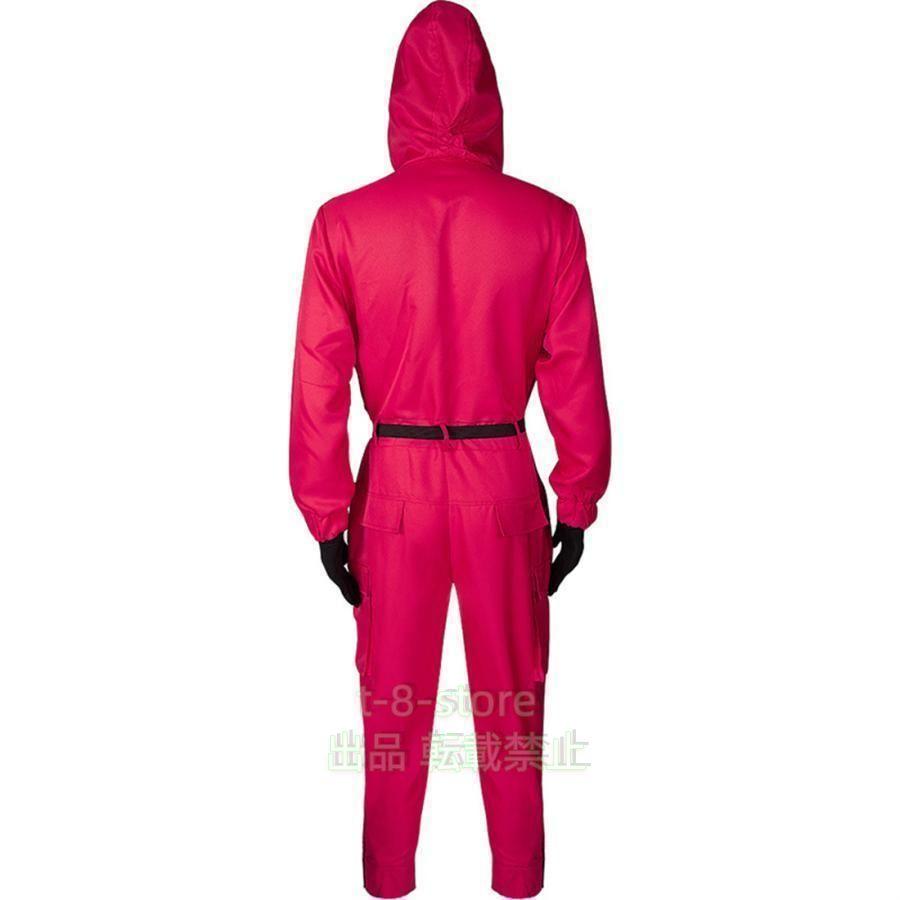 130 イカゲーム コスプレ 衣装 キッズ 子供 警備員 監視員 ソルジャー 赤 イカゲーム Squid Game ○△□の警備員 管理員 コスプレ衣装