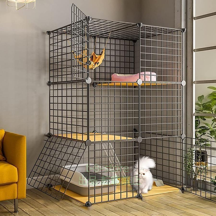 ✨大型✨　キャットケージ　キャットサークル ケージ 猫 ゲージ キャットケージ 大型 3段 猫ケージ ボンビ