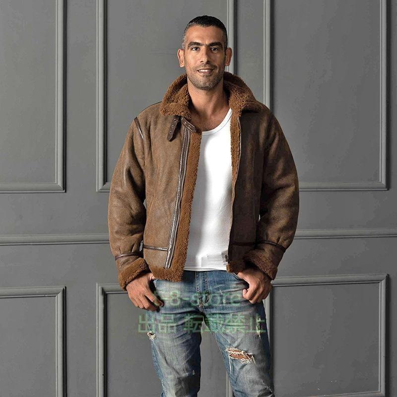 ムートンジャケット ムートンコート B-3フライトジャケット 革ジャン