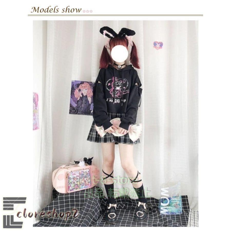 Y2K パーカー ゴシックスウェット トレーナー 長袖 かわいい