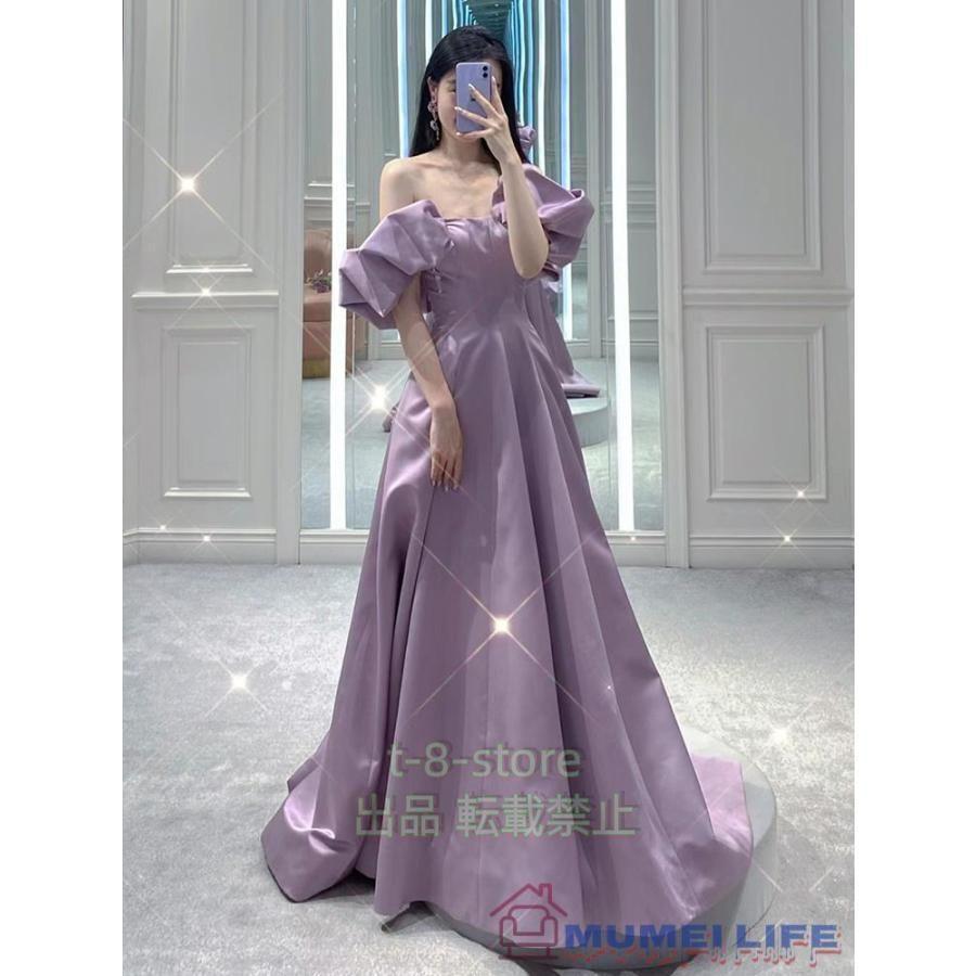 カラードレス 多WAY 付け袖 オーバースカート ロングドレス 花嫁