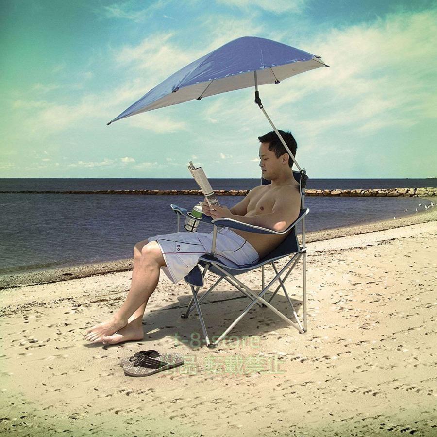 屋外クールキャンプチェアW傘飲料ホルダーポータブルハイキング