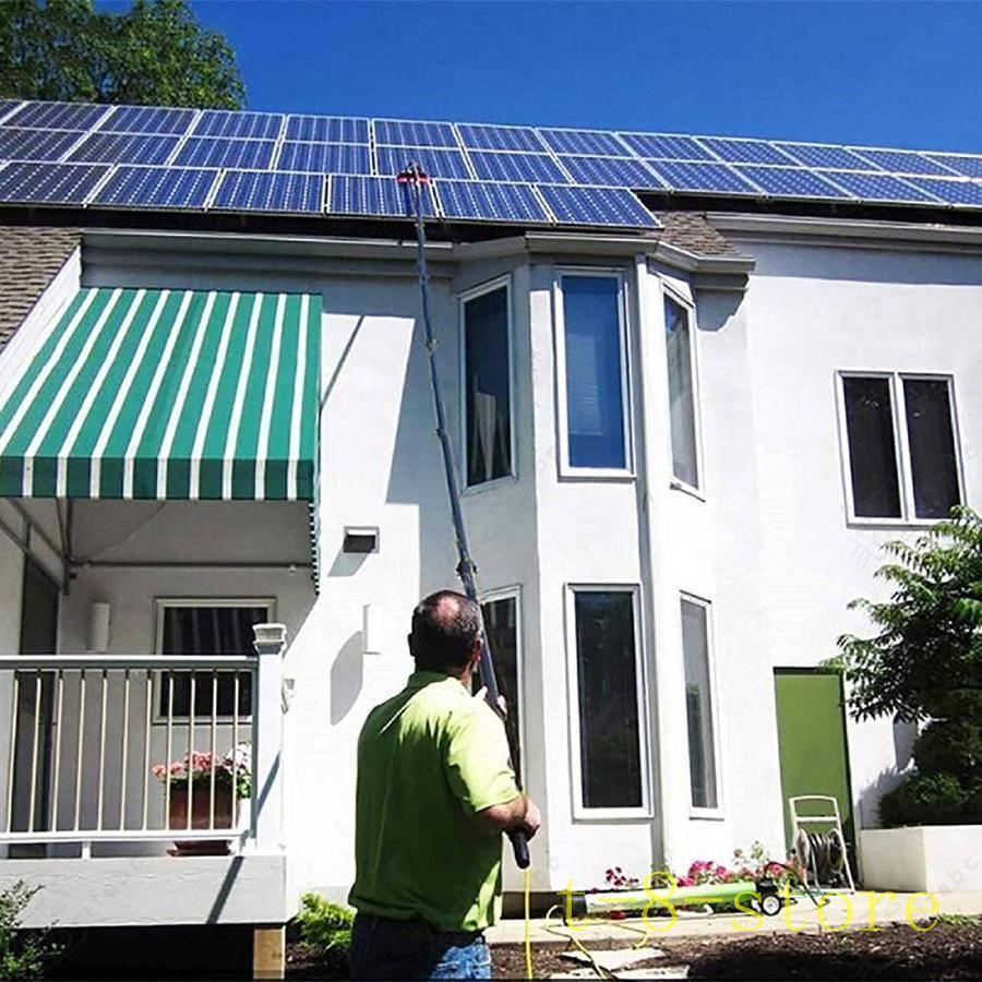 窓掃除ポール、給水式伸縮ブラシ、拡張可能なクリーナー温室屋根、太陽光発電およびソーラーパネルの掃除、12フィート-36フィート｜t-8-store｜03
