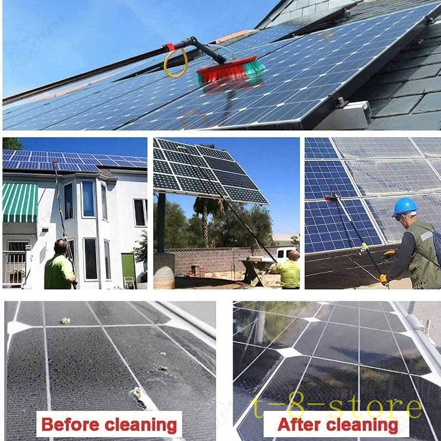 窓掃除ポール、給水式伸縮ブラシ、拡張可能なクリーナー温室屋根、太陽光発電およびソーラーパネルの掃除、12フィート-36フィート｜t-8-store｜04