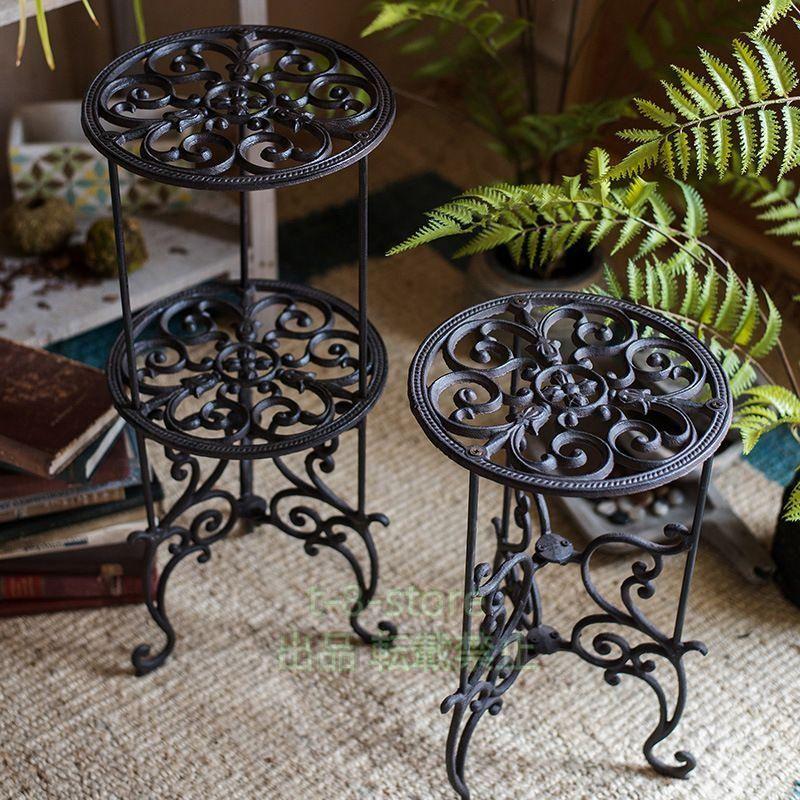 最終価格‼️送料込み！アイアン　鋳物　フラワースタンド　レトロ　アンティーク 楽天市場】プランタースタンド花台 アイアン ブラック 鋳物製