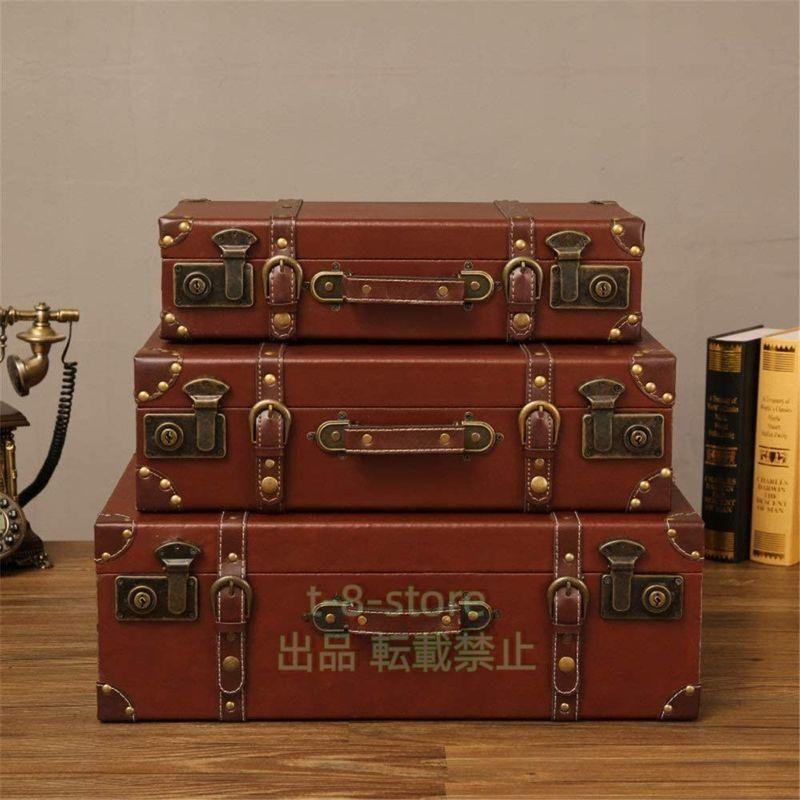 アンティークの荷物置き 牛革製アンティークトランク - アンティーク山本商店