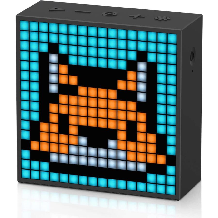 当季大流行 ピクセルアートスピーカー Bluetooth ポータブル Evo Timebox Divoom 256プログラム可能なLEDパネル付き 1 x 3.9 スマホ対応スピーカー