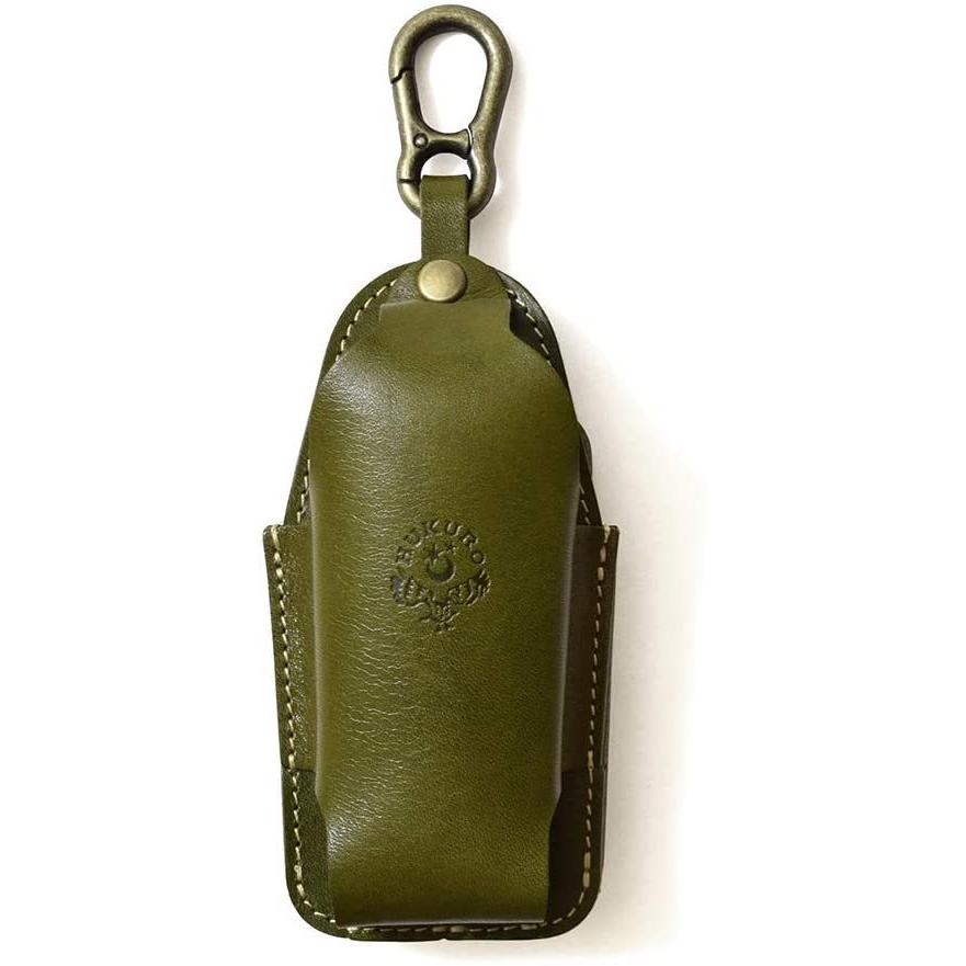 女性に人気 Hukuro Iqos3 対応 ケース カバー With 革 本革 栃木レザー 日本製 グリーン 加熱式たばこ Techskills Ie