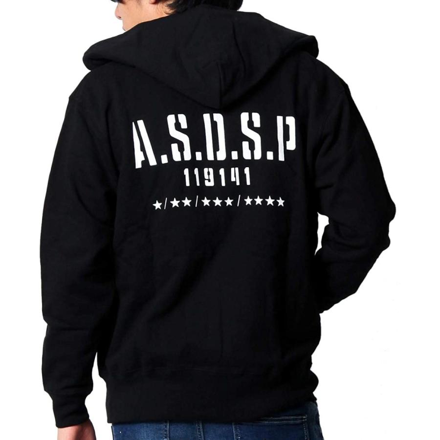 欲しいの アスナディスペック Asnadispec ジップ パーカー メンズ スウェット ミリタリー ロゴ 大きいサイズ ジップアップ パーカー Assz47 パーカー Lawfare Fr