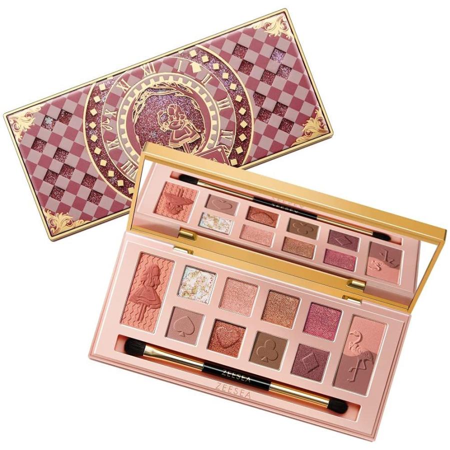 楽天 Zeesea 大英博物館アリスドリームランドシリーズ アイシャドウパレット 12色 03桃色フラミンゴ15g アイシャドウ 安いそれに目立つ Turningheadskennel Com