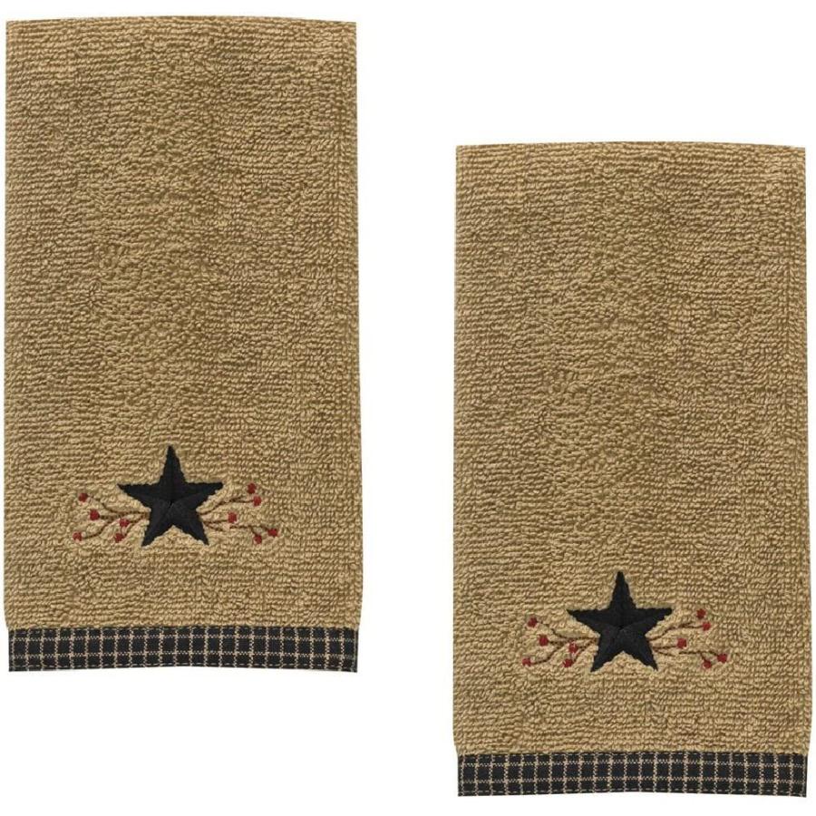 Park Designs Star Vine Terry Embroidered Cotton Fingertip Towel - Set of 2  【人気商品！】
