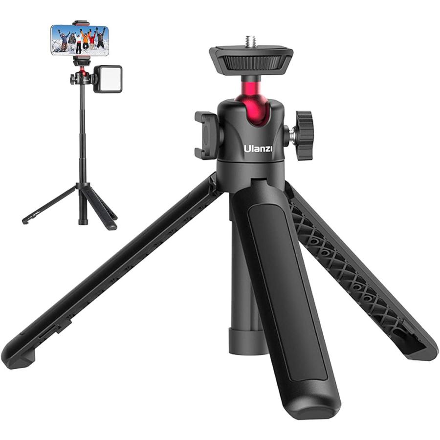 Ulanzi Mt 16 カメラ三脚 自撮り棒 4段伸縮 卓上三脚 ミニ三脚 自由雲台 360度回転軽量 Vlog セルカ棒 折りたたみ 持ち運び便利 値引