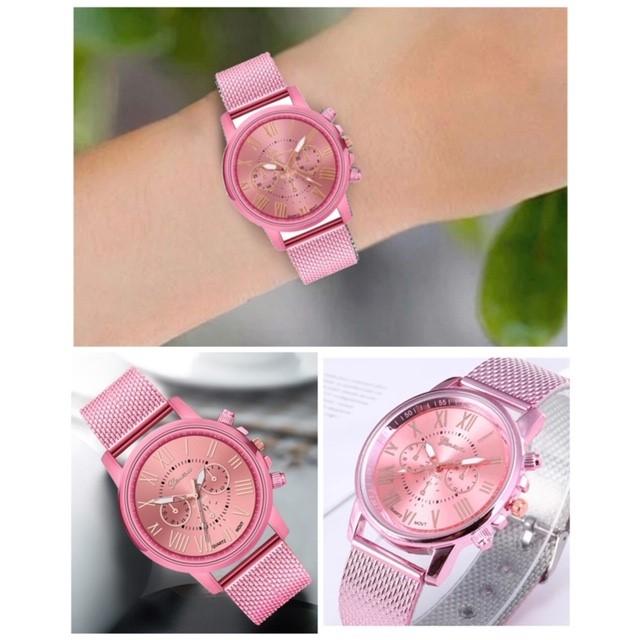 2 腕時計 時計 ギリシャ文字 ステンレス メッシュ ベルト