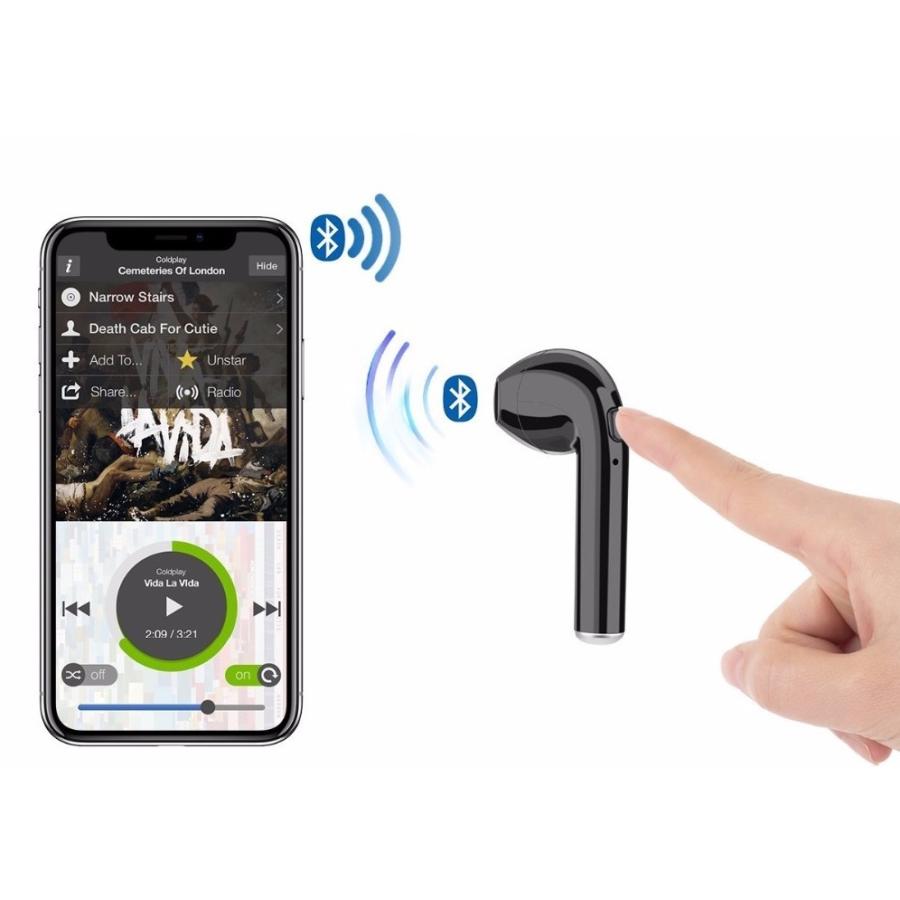 3 Bluetooth　イヤホン　ワイヤレスイヤホン  iPhone　アンドロイド　対応  ブルートゥース イヤフォン イヤホンマイク 方耳　丸型　USB 充電   テレワーク｜t-a｜04