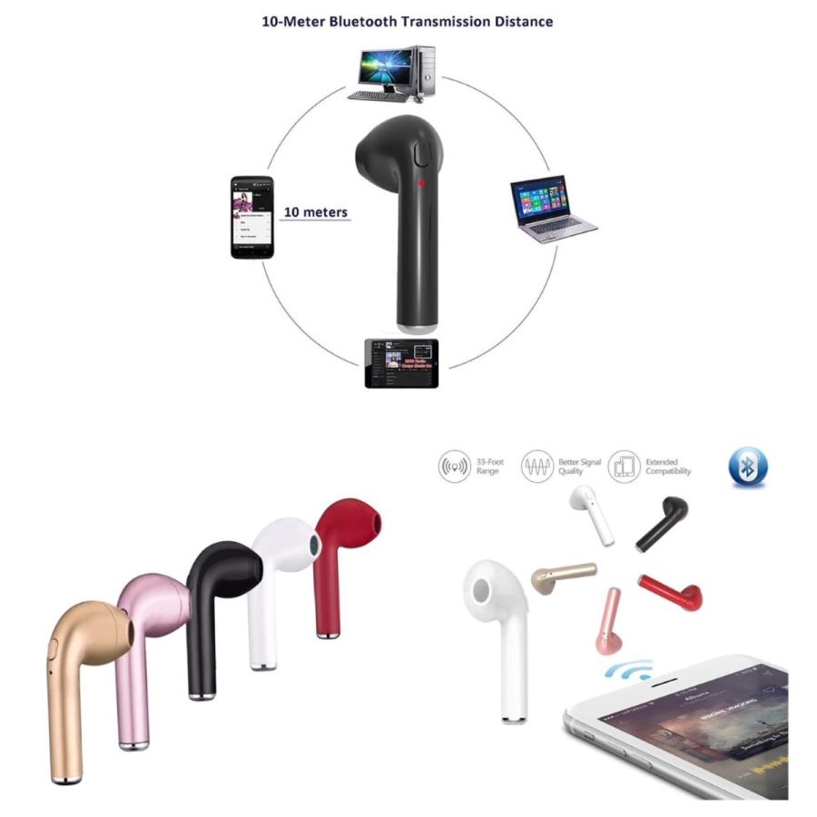 3 Bluetooth　イヤホン　ワイヤレスイヤホン  iPhone　アンドロイド　対応  ブルートゥース イヤフォン イヤホンマイク 方耳　丸型　USB 充電   テレワーク｜t-a｜08