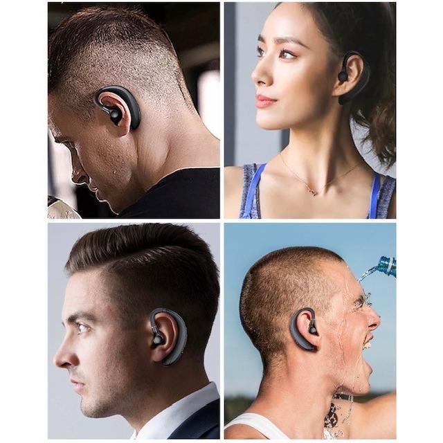 3 Bluetooth　イヤホン　ワイヤレスイヤホン 耳掛け型　イヤフォン イヤホンマイク 片耳　USB 充電 高音質 超軽量　テレワーク　ホワイト｜t-a｜05