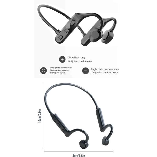 4 Bluetooth5.2 イヤホン　ワイヤレスイヤホン IPX5 骨伝導イヤホン　防水　ノイズキャンセリング　ネックバンド　スピーカー　マイク 両耳　USB 充電 超軽量｜t-a｜08