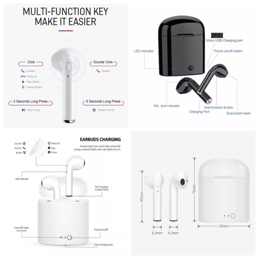 Bluetooth イヤホン 両耳 タッチタイプ　完全ワイヤレス 耳掛け式 完全独立型 マイク付き ハンズフリー通話  iPhone Android対応  両耳 USB 充電｜t-a｜05