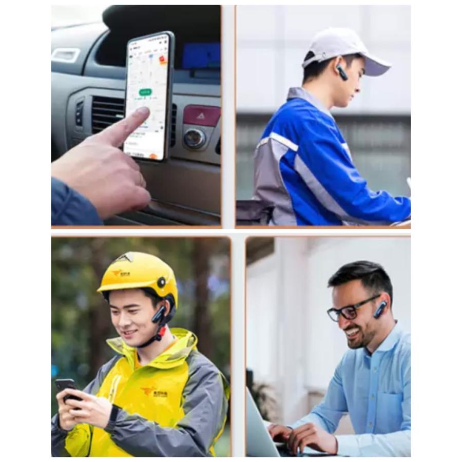 Bluetooth イヤホン ワイヤレスイヤホン Bluetoothイヤホン 耳掛け型 イヤフォン イヤホンマイク 片耳 USB 充電 高音質 超軽量 テレワーク ブルー|t-a|10