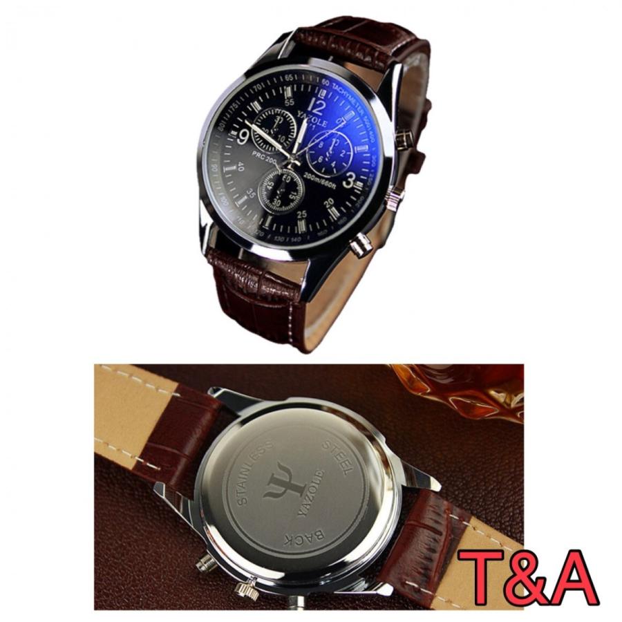 腕時計 時計 メンズ 高品質レザー 革 ベルト ビジネス アナログ