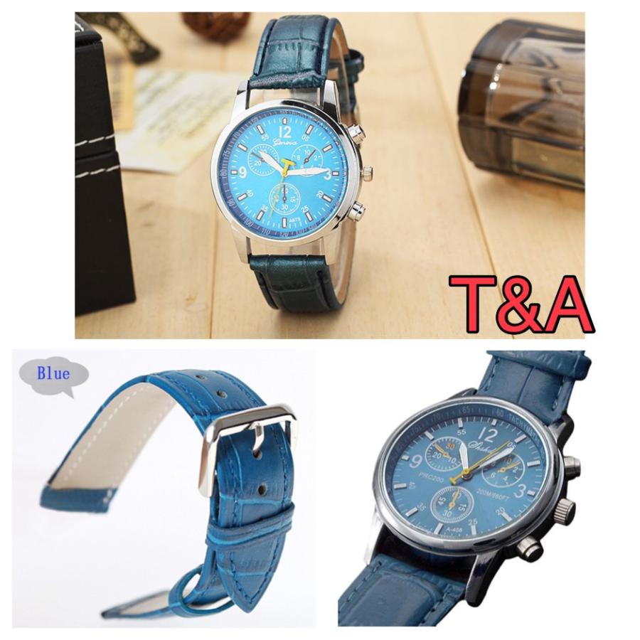 腕時計 時計 メンズ 高品質 レザー 革 ベルト ビジネス アナログ 