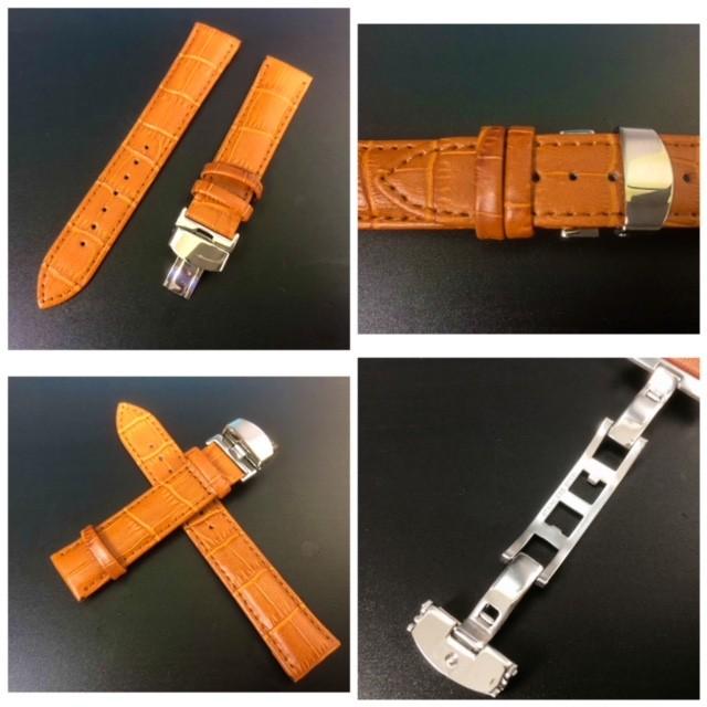 SEIKO クロコダイル型押しカーフレザーベルト 20mm SEIKO セイコー 時計ベルト 20mm ワニ革 クロコダイルバンド