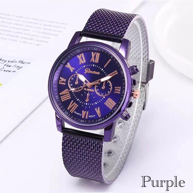 腕時計 時計 ギリシャ文字 ステンレス メッシュ ベルト アナログ