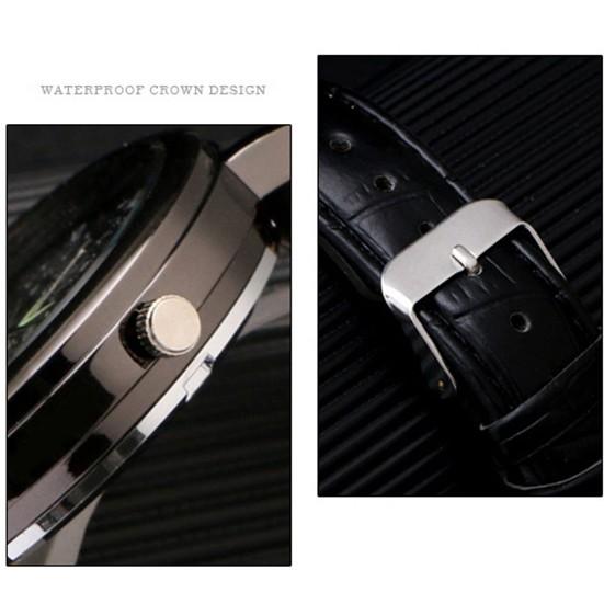 腕時計 時計 ギリシャ文字 時計 アナログ メンズ クォーツ レザー