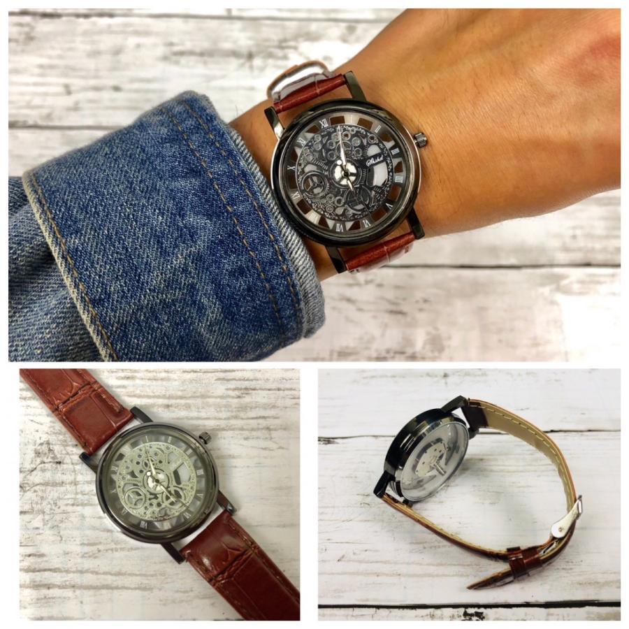 ALFEX アナログ時計 焦茶色レザー ALFEX アナログ時計 焦茶色レザー 時計