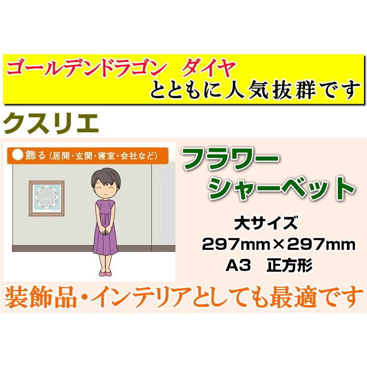 クスリエ/フラワーシャーベット/大サイズ29.7cm&times;29.7cm/奇跡のコイルBLACK EYEブラックアイの医学博士丸山修寛監修