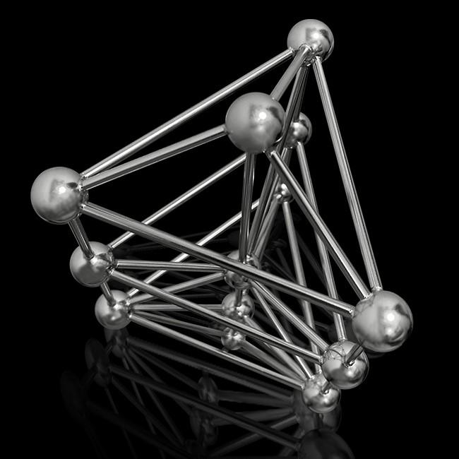 模型 3Dカバラ パドマ ステンレス 組立済 BLACK EYEブラックアイの医学