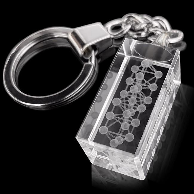 WDカバラ クリスタル キーホルダー BLACK EYEブラックアイの丸山修寛監修 電磁波対策 立体幾何学 スフェア マカバ 星型二重正四面体 プラーナ 爆買の画像