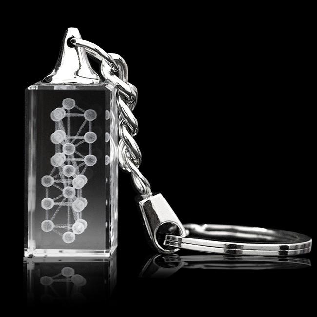 WDカバラ クリスタル キーホルダー BLACK EYEブラックアイの丸山修寛監修 電磁波対策 立体幾何学 スフェア マカバ 星型二重正四面体 プラーナ 爆買の画像