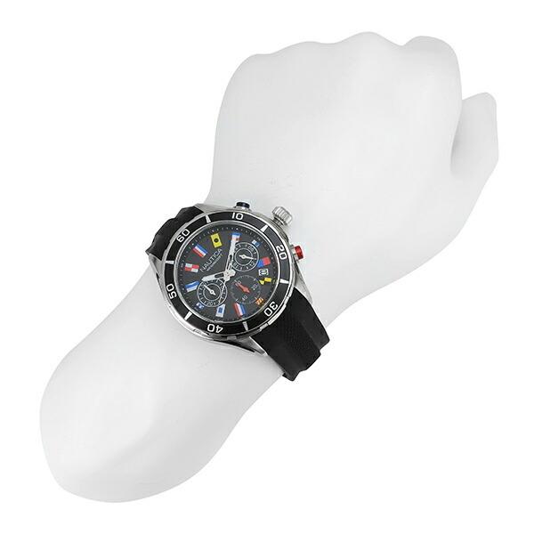 NAUTICA ノーティカ NST12 フラッグス 腕時計 NAD16537G ブラック 黒 