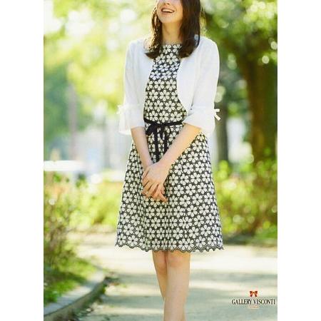 ギャラリービスコンティ Last Clearance 綿ローン フラワー柄刺繍ワンピース 50 T Blue Berry ブルーベリー 通販 Yahoo ショッピング